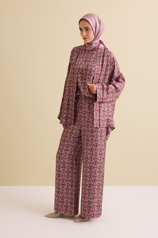 Twist Coral Silk Trousers - 4