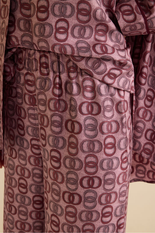 Twist Coral Silk Trousers - 3