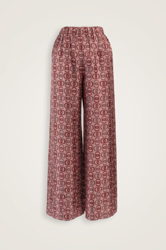 Twist Coral Silk Trousers - 2