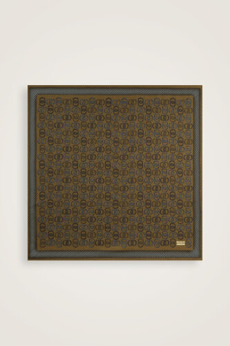 Twist Gold Crepe Silk Scarf - Imannoor (1)