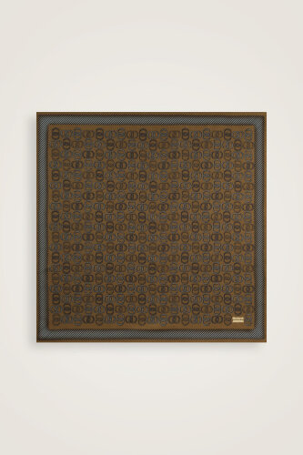 Twist Gold Crepe Silk Scarf - Imannoor (1)