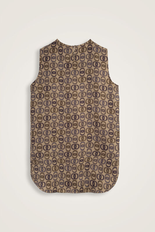 Twist Gold Silk Tank Top - 2