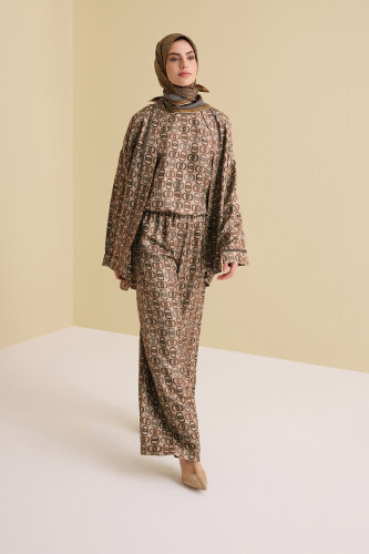 Twist Gold Silk Trousers 