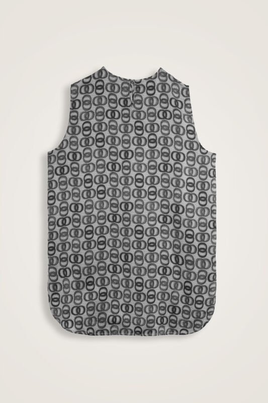 Twist Gray Silk Tank Top - 2