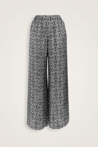 Twist Gray Silk Trousers - 2
