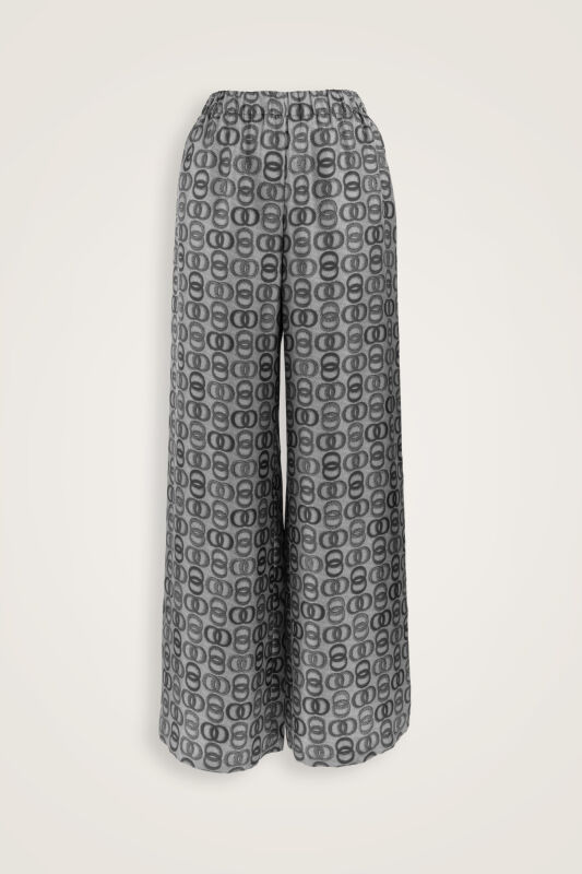 Twist Gray Silk Trousers - 2