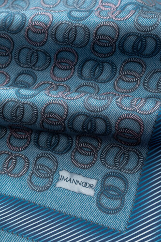 Twist Indigo Crepe Silk Scarf - Imannoor (4)