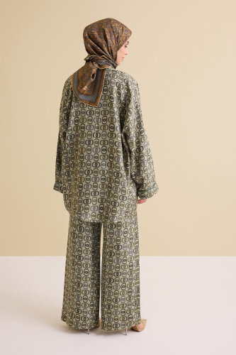 Twist Khaki Silk Trousers - 4