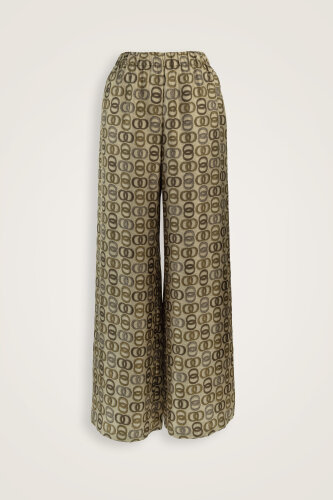 Twist Khaki Silk Trousers - 2