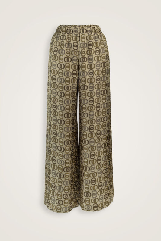 Twist Khaki Silk Trousers - 2