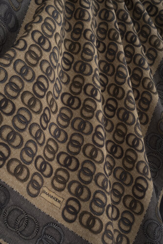 Twist Noor Beige Cotton Floss Shawl - Imannoor (1)