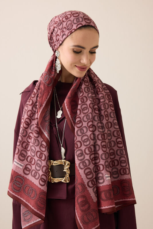 Twist Noor Coral Cotton Floss Shawl - 3