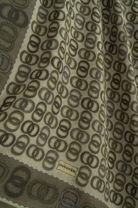 Twist Noor Khaki Cotton Floss Shawl - 2