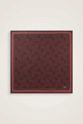 Twist Red Crepe Silk Scarf - Imannoor (2)