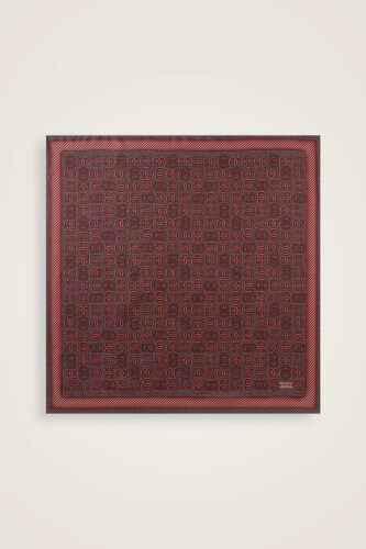 Twist Red Crepe Silk Scarf - Imannoor (1)