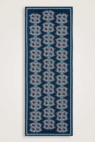Uçurtma Füme Parlak Floş Viskon Şal 70x210 - 2