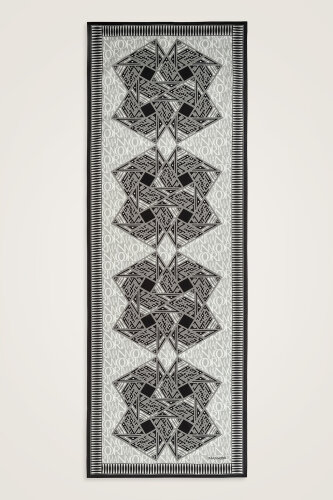 Uçurtma Gri Pamuk İpek Şal 70x209 - Imannoor (2)