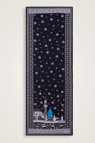Vuslat Black Viscose Flush Shawl - 2