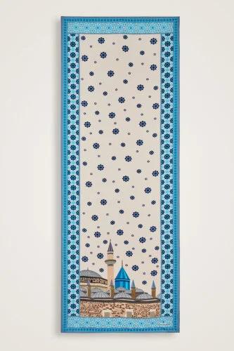 Vuslat Blue Flush Viscose Shawl - 2
