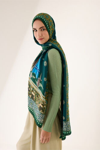 Vuslat Green Flush Viscose Shawl 