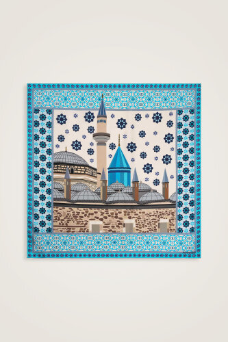 Vuslat Krem Tivil İpek Eşarp 90x90 - Imannoor (2)
