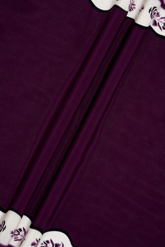 Waterfall Silk Shawl Damson - 3