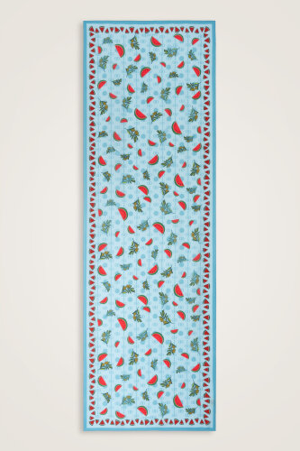 Watermelon Blue Floss Viscose Shawl 