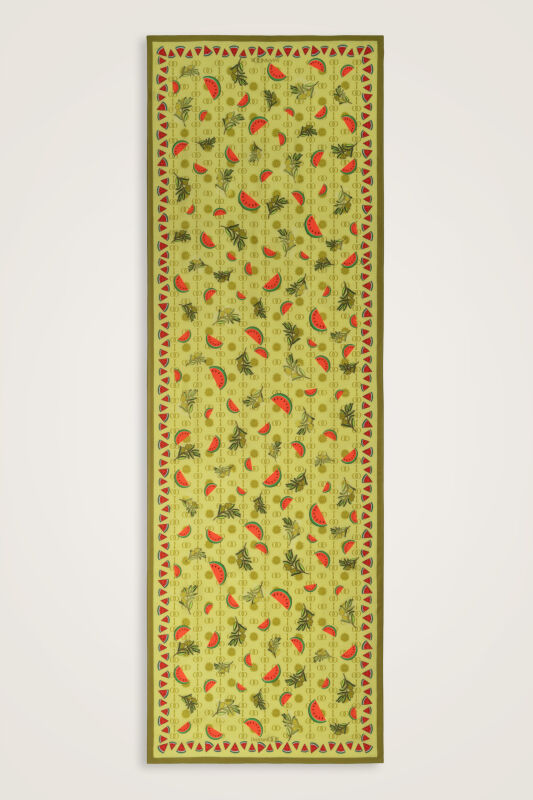 Watermelon Green Floss Viscose Shawl - 1