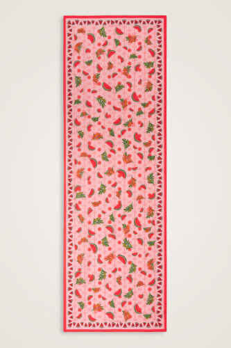 Watermelon Pink Floss Viscose Shawl - 1