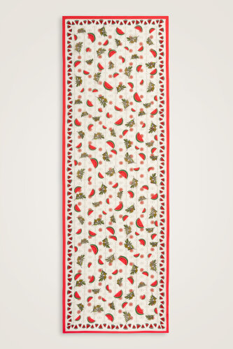 Watermelon White Floss Viscose Shawl 