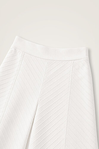 White Knitted Trousers - 2