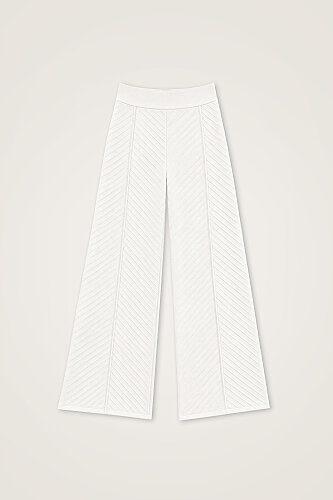 White Knitted Trousers - Imannoor