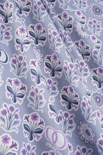 Wildflower Grey-Plum Cotton Silk Scarf - Imannoor (4)