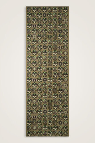 Wildflower Khaki Cotton Silk Scarf - 2