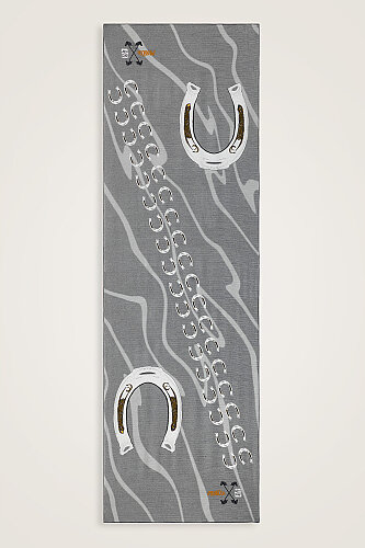 Wind Trace Grey Crepe Silk Scarf - Imannoor