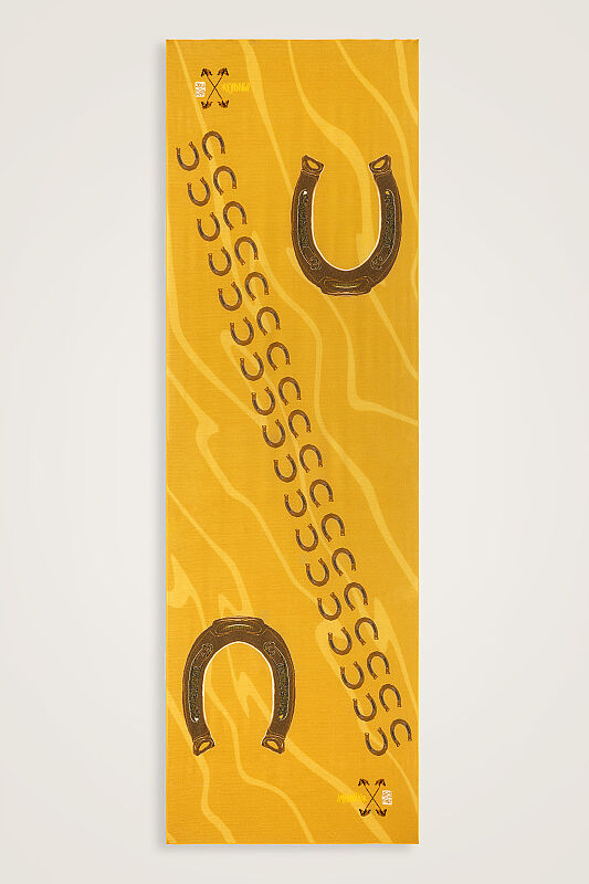 Windbreak Yellow Crepe Silk Scarf - 2