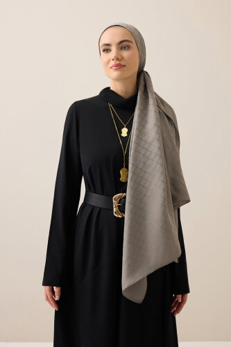 Window Lattice Anthracite Ramy Jacquard Shawl - 6