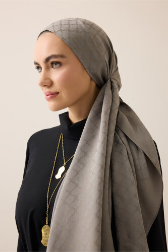 Window Lattice Anthracite Ramy Jacquard Shawl 