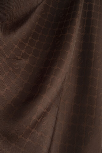 Window Lattice Brown Ramy Jacquard Shawl - 3