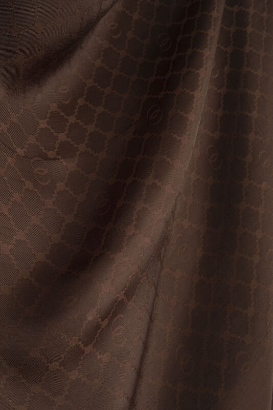 Window Lattice Brown Ramy Jacquard Shawl - 3