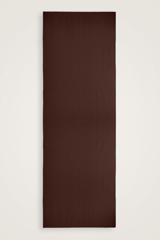 Window Lattice Brown Ramy Jacquard Shawl - 2