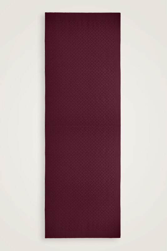 Window Lattice Burgundy Ramy Jacquard Shawl - 1