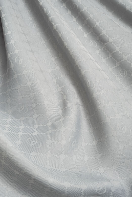 Window Lattice Gray Ramy Jacquard Shawl - 2