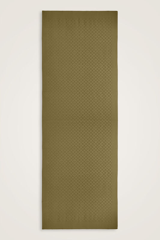 Window Lattice Khaki Ramy Jacquard Shawl - 1