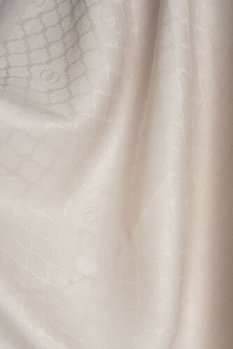 Window Lattice Powder Ramy Jacquard Shawl - 2