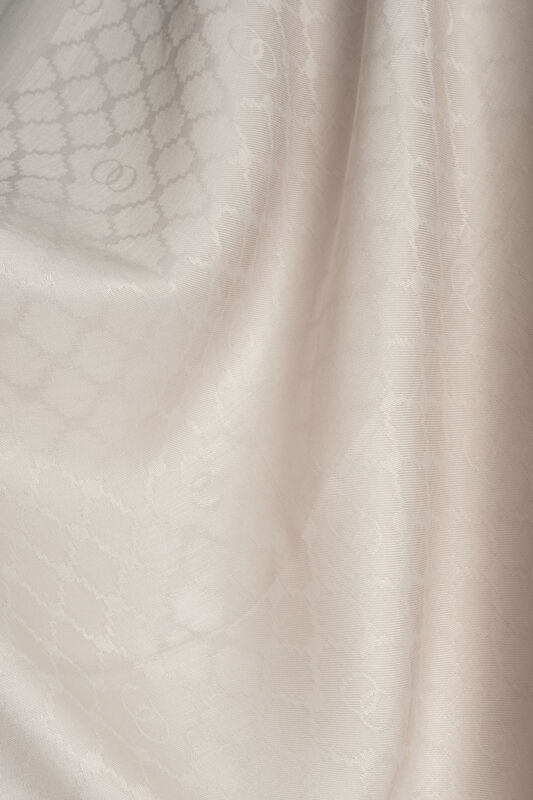 Window Lattice Powder Ramy Jacquard Shawl - 2