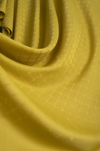 Window Lattice Mustard Ramy Jacquard Shawl - 2