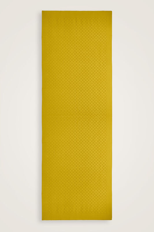 Window Lattice Mustard Ramy Jacquard Shawl - 1