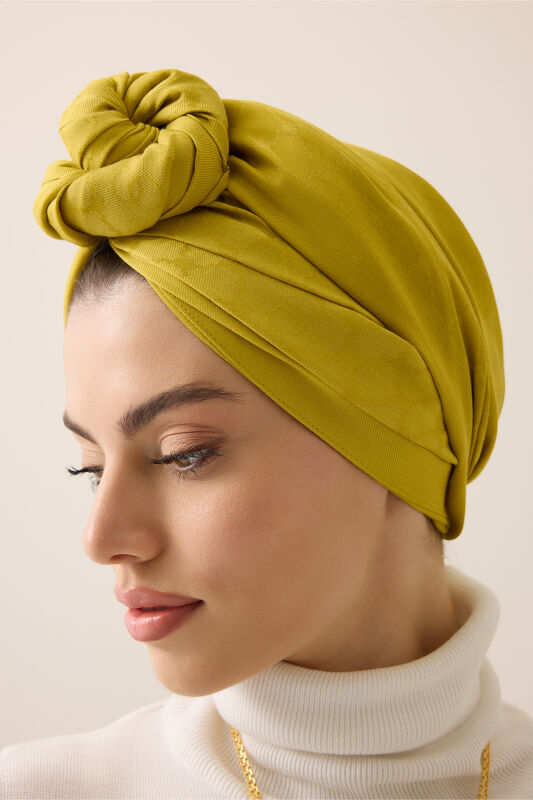 Window Lattice Mustard Ramy Jacquard Shawl - 1