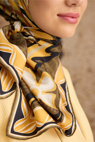 Wing of Love Silk Scarf Brown - 6